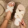 Ladies New Slippers Summer Cross Drag Fashion Hemp Rope Outer Wear Slippers Casual Sandals and Slippers