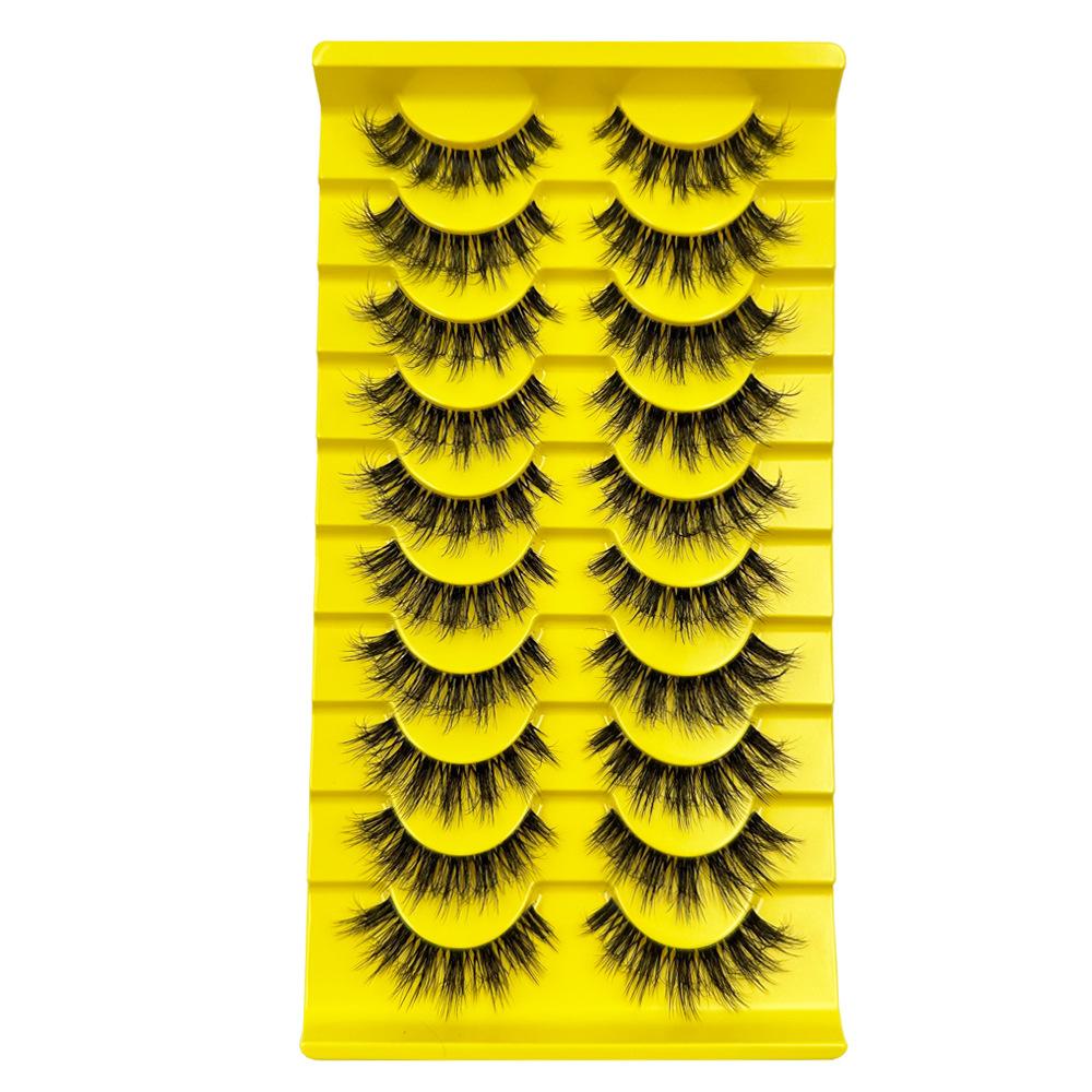 Hot Sale 14 Packs Fluffy Messy Strips False Eyelashes Curled Thick Eyelashes