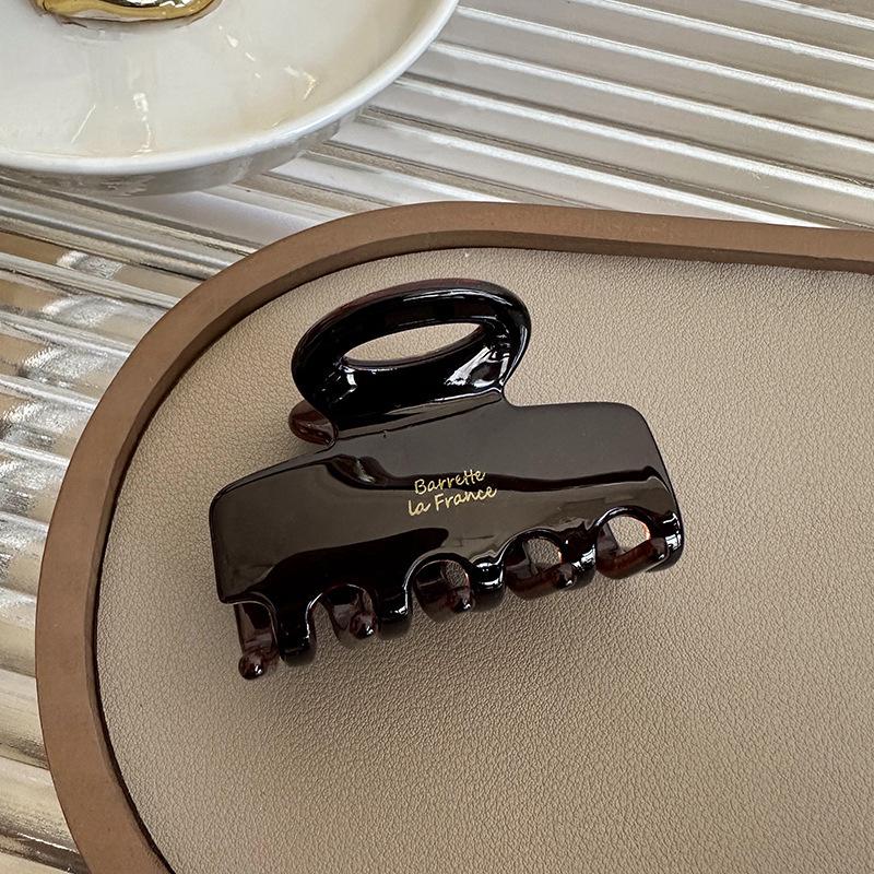 Элегантная корейская заколка для волос Gold Label 2023 для женщин - средняя заколка-акула для затылка