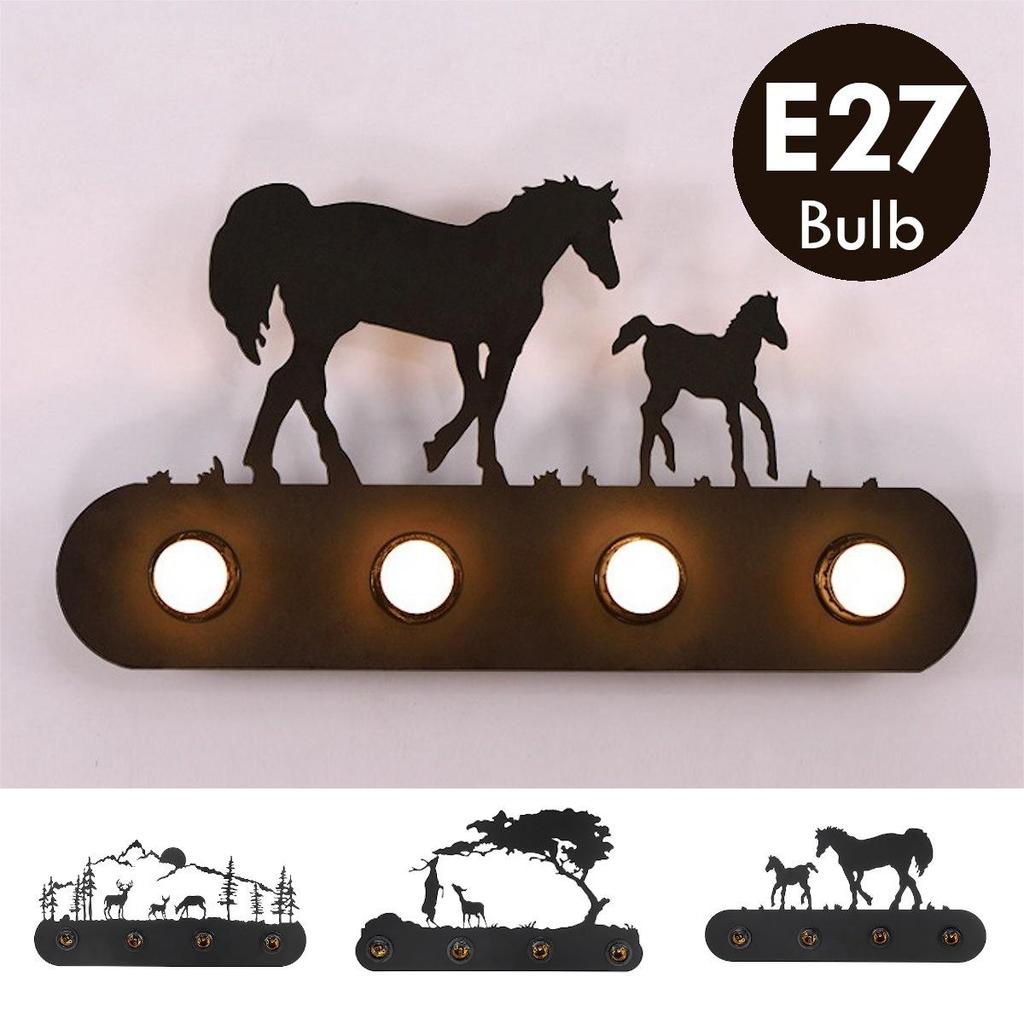 Ретро Стиль Лофт Железный Черный Сельский Промышленный Настенный Светильник Настенный Бра Светильники Крыльцо Прихожая