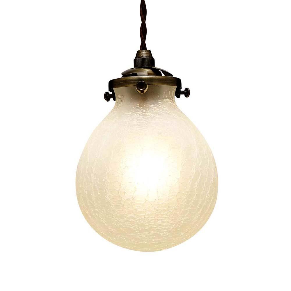 Interform LT-9825CF Marvel Pendant Light (Bulb not included, sold separately) in Crack Frost Glass with Drop Pattern
