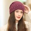 Новая женская зимняя шапка, уличная теплая шапка, модная декоративная шапка-бини для женщин, повседневная вязаная шапка