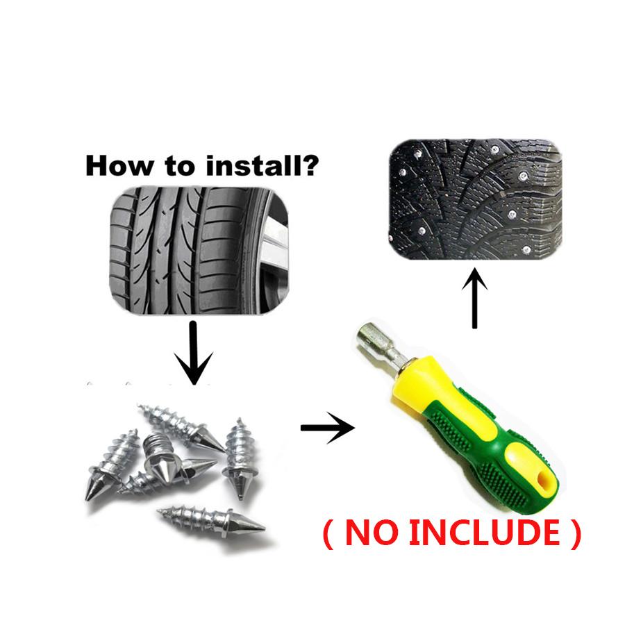 Car Truck Motorcycle Tire Spikes Snow Ice Road Wheel Tyre Studs Screw For Winter
