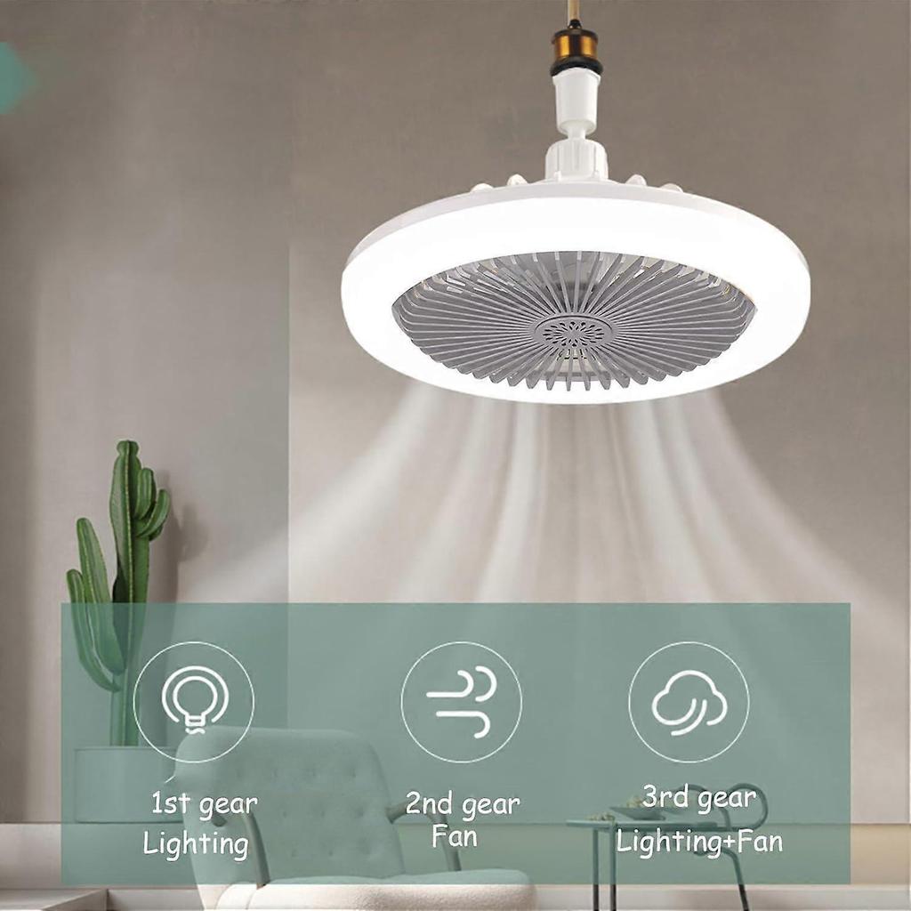 Silent Ceiling Fan With Light, Mini Reversible Fan, Home Cooling And Air Circulation, Whisper Quiet Operation