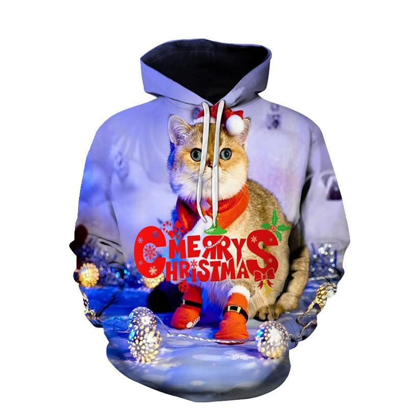 Рождественский снеговик, новые толстовки с капюшоном с 3D-печатью для мужчин, повседневная свободная мужская толстовка Harajuku Y2k, пуловер, одежда для мужчин