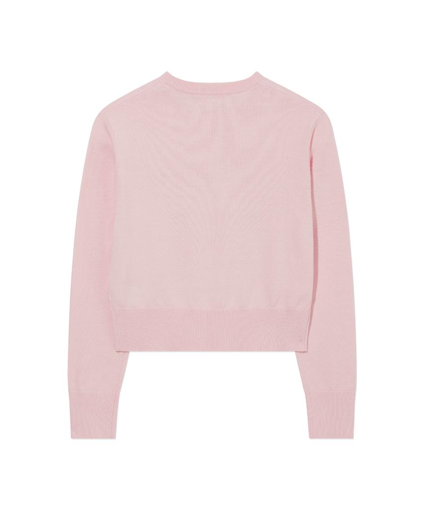 COVERNAT WOMAN Cooper Logo Round Neck Knit Light Pink