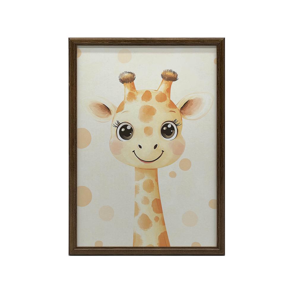 Plakat Żyrafa Z Kropkami Plakat Żyrafa Z Kropkami, 70X100 Cm, Bez Ramy, Płótno Premium Na Blejtramie
