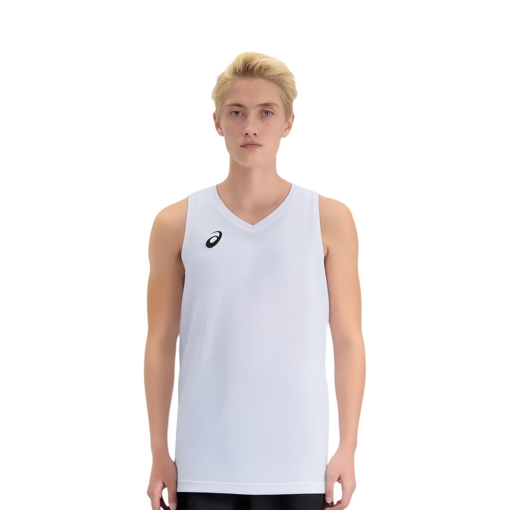 Asics Футболки Унисекс Белые V-образный вырез Средняя Прямой крой 2031D725-100