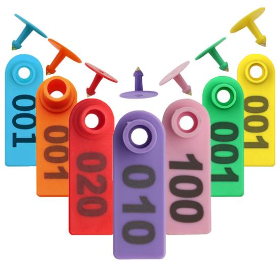 Бирки для ушей овец 001-100 Номерные бирки Бирки для сельскохозяйственных животных Аппликатор для ушных бирок для коров коз овец свиней сельскохозяйственных животных