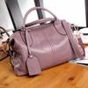 Stylish Boston Genuine Leather Crossbody Handbag Simple Shoulder Bag Women's Bag