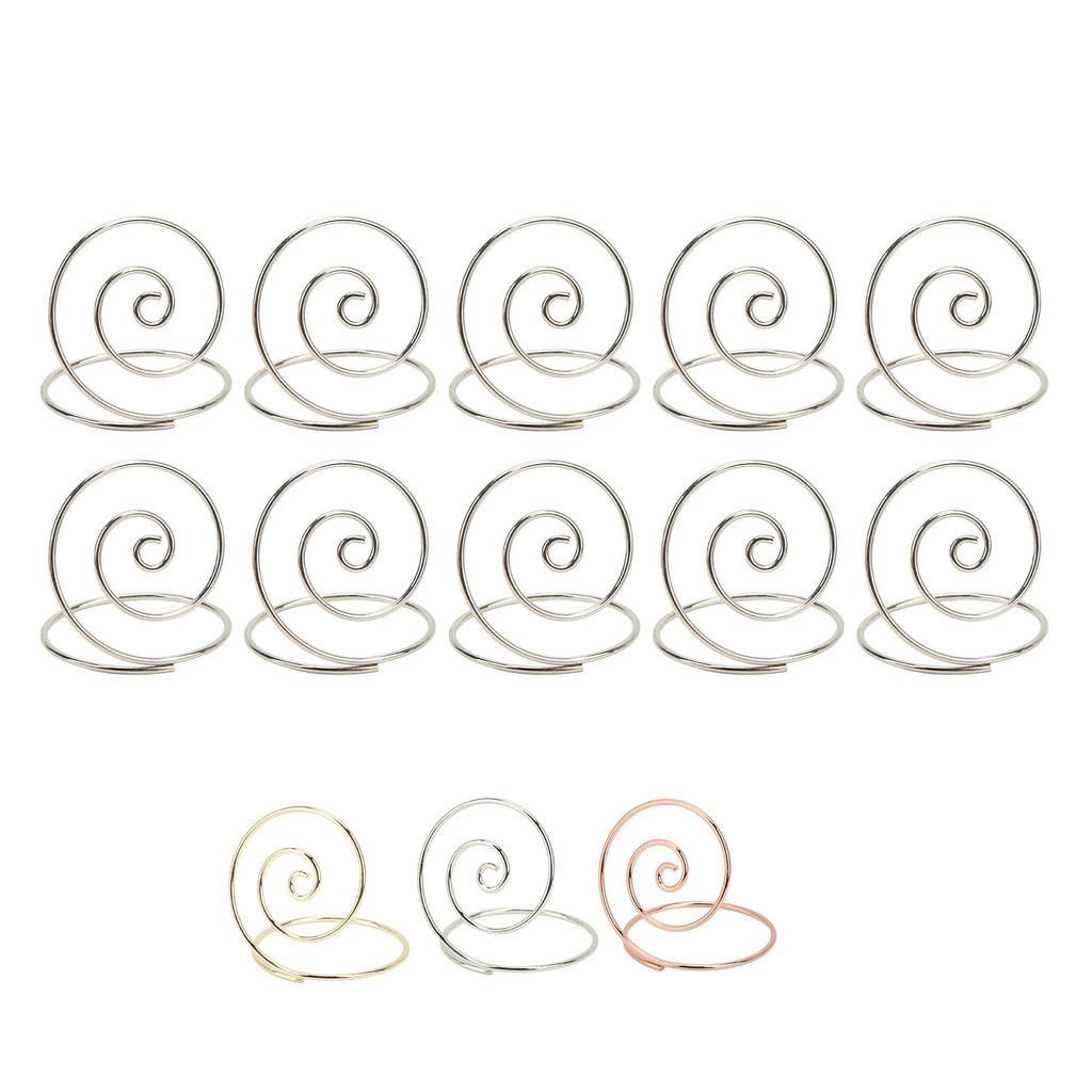 10 шт. держатель для номера стола круглый металлический симпатичный внешний вид легко чистится железный материал настольные зажимы для картинок