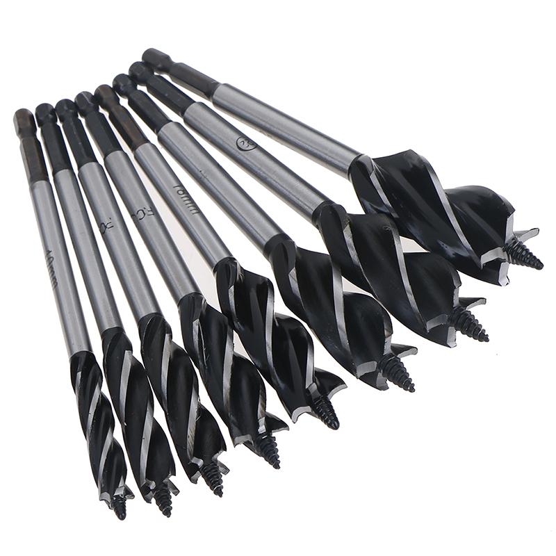 10-25mm Twist Drill Bit Set Wood Fast Cut Auger Carpenter Joiner Tool