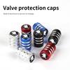 REOY4 4pcs Knurling Car Wheel Tire Valve Dustproof Protection Cap For Skoda Fabia Kamiq Superb MK3 VisionS Yeti Scala Enyaq-iV