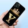 Алмазная Корона Первые Буквы Буква N T Z Ракушка Чехол для iPhone 18 15 16 11 12 13 14 Pro Max Mini 16 Plus Прозрачная Крышка Fundas