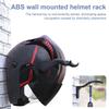 Wall Mount Motorcycle Helmet Holder Abs Helmet Hook Football Bicycle Hat Hanger Stand For Caps Wall Rack C7s3