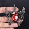 Kingman Red Mohave Copper Turquoise Pendant Copper Wire Wrapped Pendant Handmade Jewelry Butterfly Pendant Gemstone Jewelry Gifts for Mother