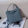 Genuine Leather Bucket Bag Versatile Shoulder Bag High-end Casual Crossbody Bag