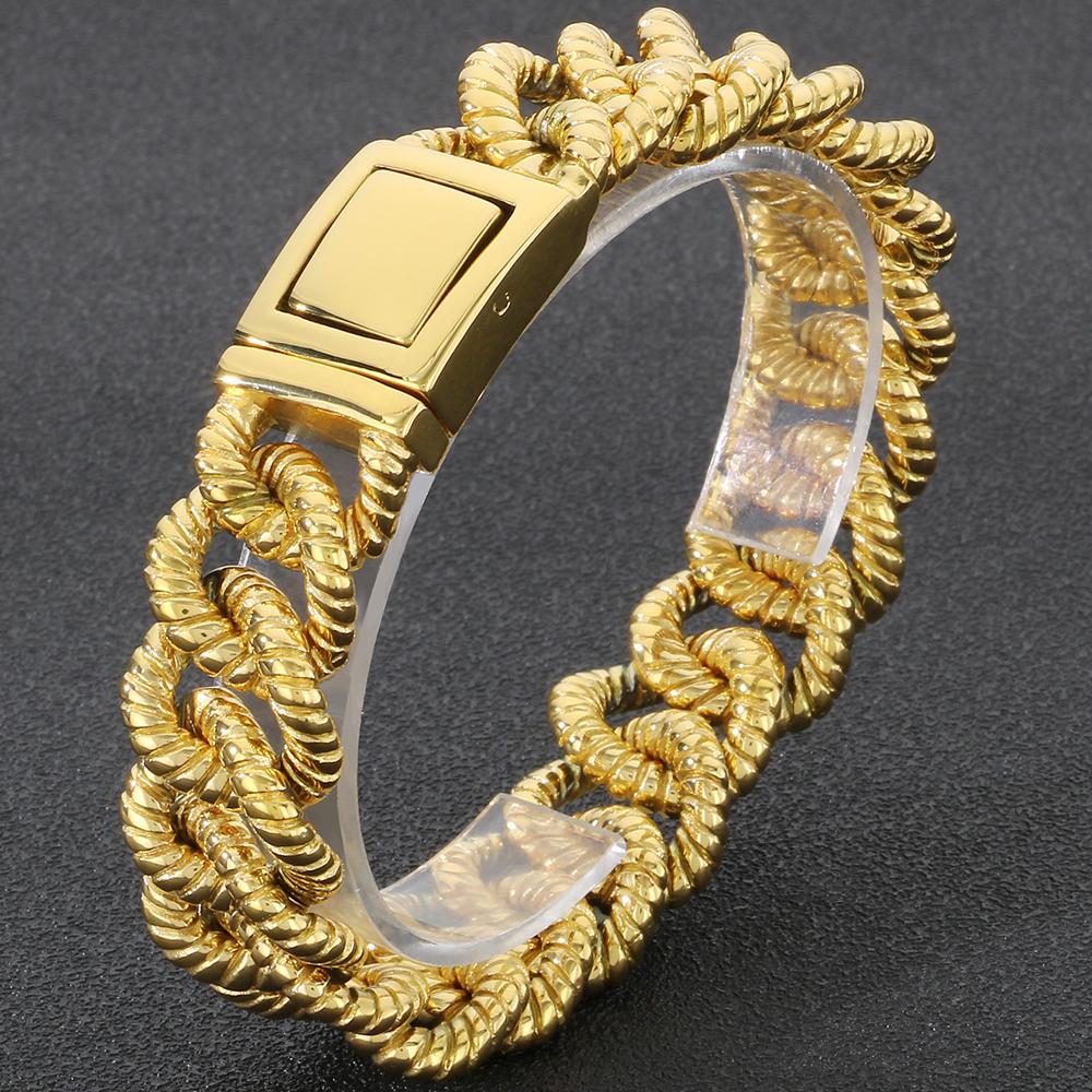 Винтажный браслет-цепочка из нержавеющей стали 316L шириной 19 мм, браслет-цепочка для мужчин, мужские браслеты, ювелирные изделия на день рождения, подарки для папы, бойфренда