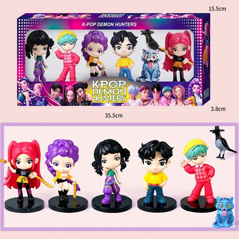 Мультяшные Игровые Периферийные Устройства Охотники на Демонов Аниме Kpop Фигурка Модель Игрушка Украшение для Стола Коллекционные Фигурки Модель Игрушки Для Ребенка Подарок