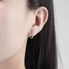 Серьги-кольца с цветными цирконами, микро-паве, холодный тон, золотые, хип-хоп, модные украшения для женщин и мужчин