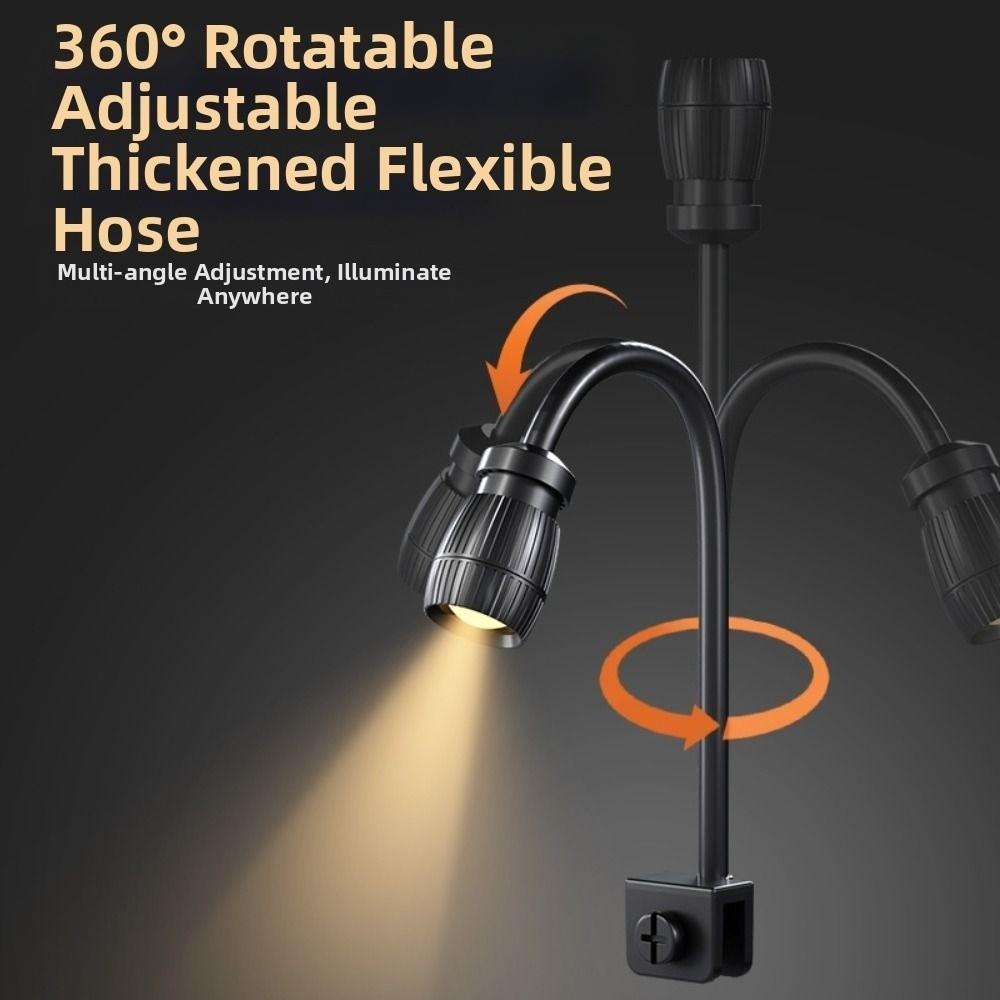 3 Вт Мини Аквариумная Лампа на Зажиме, Поворот на 360 Градусов, Регулируемый Фокус, Точечный Светильник, Домашние Украшения