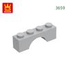 Нетоксичные 81 шт./лот 3659 1x4x2 Плоские арочные строительные блоки Moc Строительные аксессуары Детали Совместимые с Кирпичами Детские игрушки Подарок