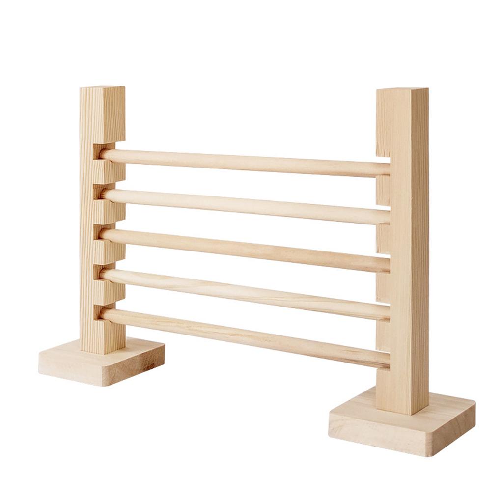 Natural Wooden Hurdle Wooden Jump Bar Toy for Small Animal Mouse Hurdle Hamster Rabbit Jump Cage Obstacle