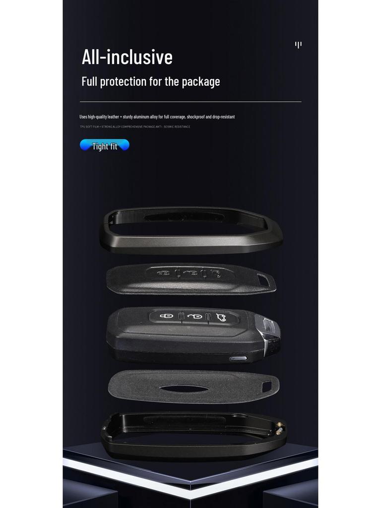 Premium Aluminum Alloy Key Cover for 2022 Ford Territory