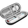 Waterproof Portable Electric Toothbrush Box Case with Secure Elastic Straps Breathable Mesh EVA Protective Holder Storage Box for Travel Storage