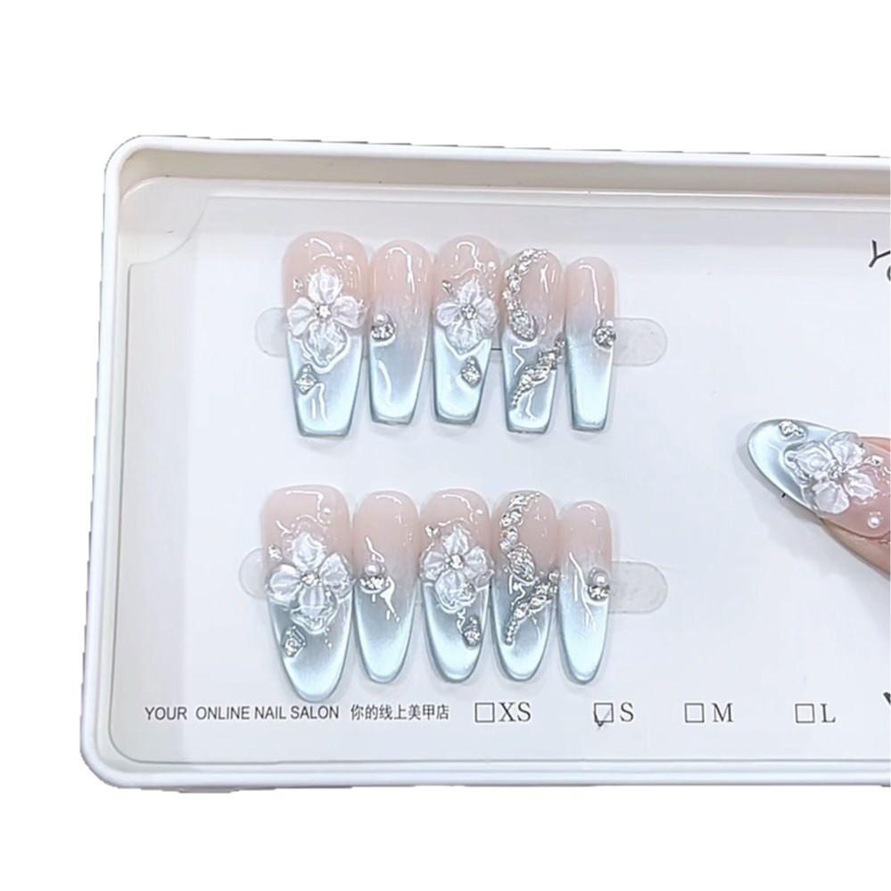 Плетёная вручную броня, Морской ледяной цветок, Трёхмерный расписной рельеф, Маленький кошачий глаз, Чистый и сладострастный стикер для маникюра