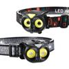 Налобный фонарь COB Owl, водонепроницаемый, перезаряжаемый через USB, с крючком и магнитом для взрослых, детей, бега, рыбалки, верховой езды, кемпинга