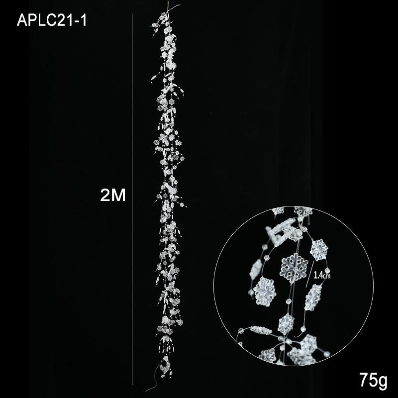 Pearl Chain Bead String Icicle Pendant for Christmas Tree Ornaments and Wreaths