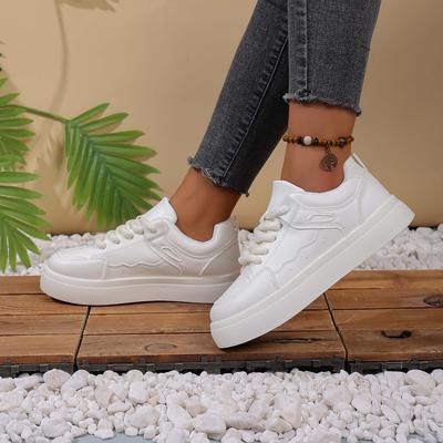 Новая весенняя обувь для женщин Зеленые кроссовки Платформа Шнуровка Кроссовки Женщина Хип-хоп Массивная спортивная обувь Кроссовки из искусственной кожи