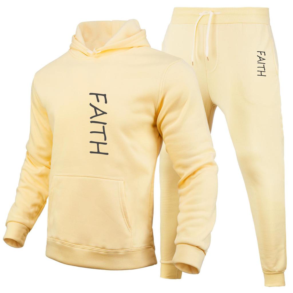 Комплекты с принтом букв, осенне-зимний спортивный костюм для мужчин, однотонный комплект из 2 предметов с капюшоном, мужская одежда, мужской флисовый спортивный костюм с капюшоном, спортивные штаны, комплекты из двух предметов
