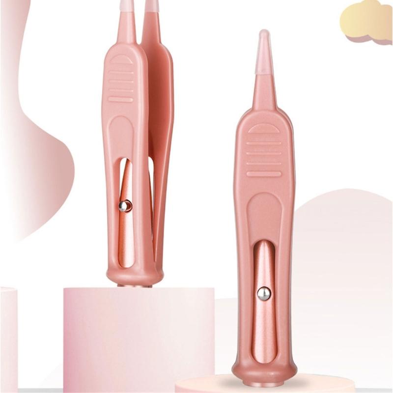 Baby Nasal Cleaning Too Infant Tool with Visible Light Flashlight Forceps Plastic Clip Dirt Clip with Lighted Tip Gift