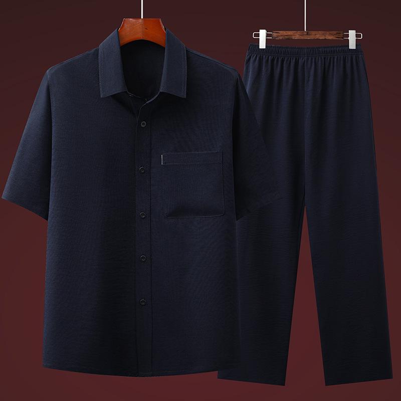 Мужские повседневные рубашки + брюки, летние хлопковые льняные спортивные комплекты, мужские модные рубашки и брюки в китайском стиле