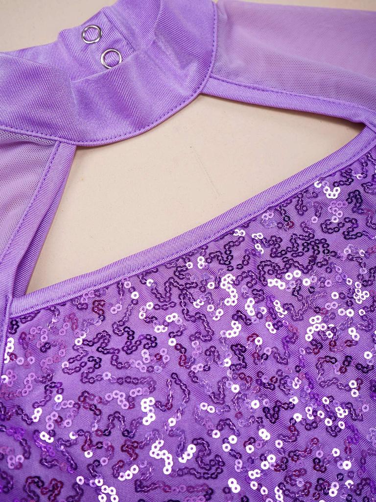 Kids Girls Casual Outfits Long Sleeve Mock Neck Crop Top with Elastic Waistband Pants for Hip-hop Street Dance