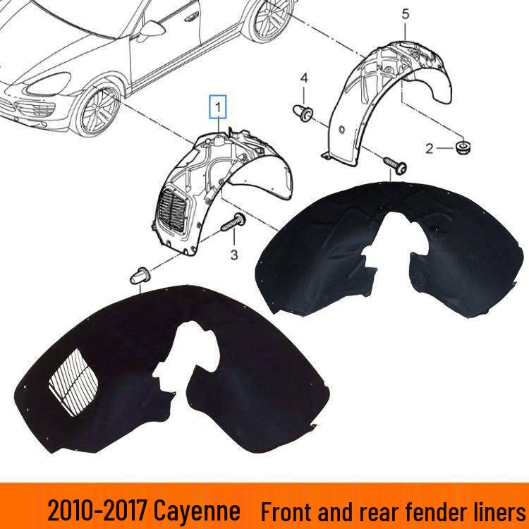 Подкрылки передние и задние для Porsche Cayenne