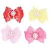 20Pcs Pet Hair Bows Polyester Multicolor Pet Hair Lace Bowknot Bows Grooming Accessories for Cat Medium Small Dog