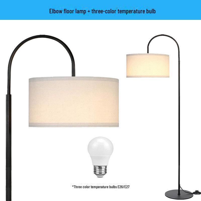 Modern Nordic LED Remote-Controlled Floor Lamp - Simple Bedside and Living Room Design