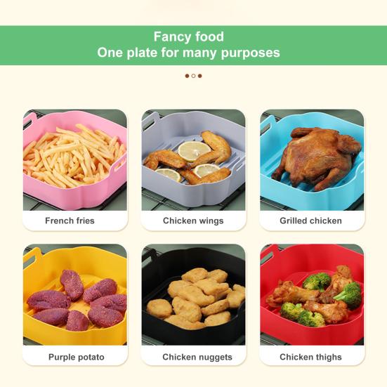 Practical Easy To Clean Multipurpose Grease-proof Microwave Safe Air Fryers Pot Kitchen Accessories Air Fryers Pot