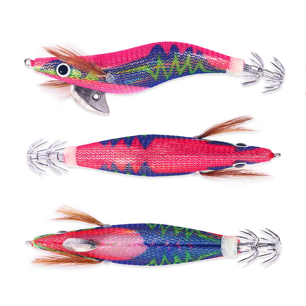 1PCS Boxed 10.5cm/12g Luminous Squid Jig Fishing Wood Shrimp Lure Squid Cuttlefish Jigs Lures Spinnerbait Fishing Baits