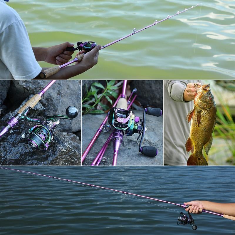 Удочка Sougayilang, 4 секции, удочка из углеродного волокна, спиннинговая / литая удочка, рыболовные снасти