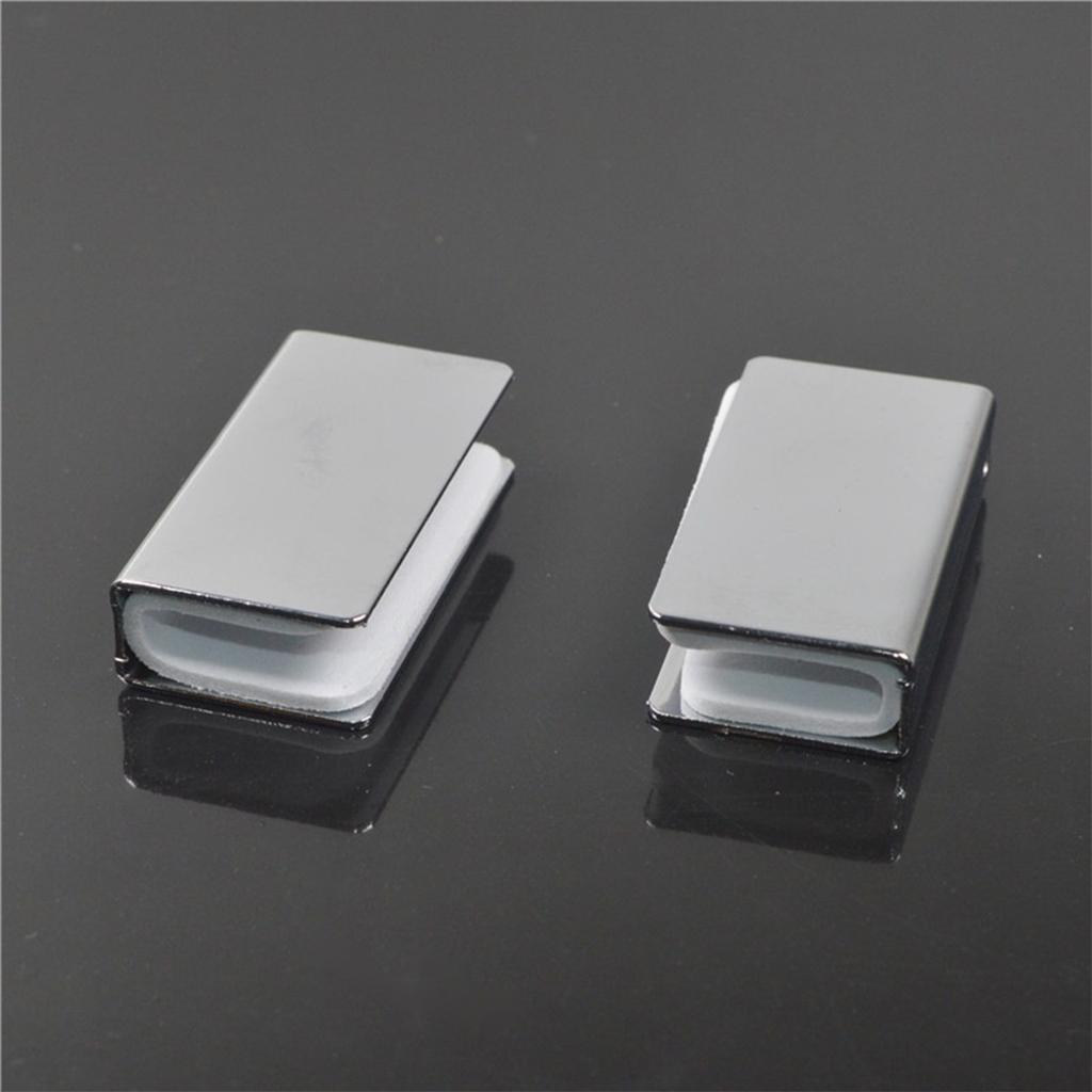 Pack of 8 Sturdy Magnetic Iron Glass Cabinet Latches Adjustable Frameless Clamp for Door Catching Replacement Parts
