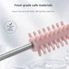 Heat Resistant Silicone Straw Brush 304 Stainless Steel Tube Cleaner  Straw Maintenance
