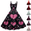 Women's Print Sexy Off-The-Shoulder Punk Vintage Dress