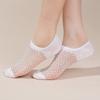 5 пар/лот квадратные сетчатые носки-лодочки для женщин, летние тонкие дышащие сетчатые носки с неглубоким ртом для девочек, дышащие силиконовые носки-лодочки