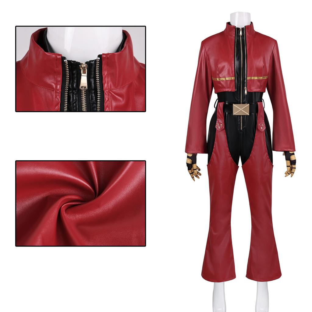 Cosplay Fighter K Kura cos Leather Suit KOF Fighting Game Leather Jacket Full Cosplay Costume