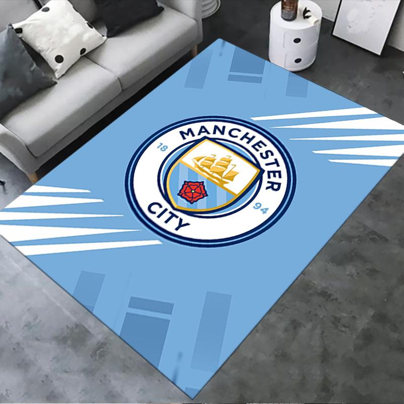 Manchester City Football Clu Carpet Rug for Living Room Bedroom Home Sofa Decoration,Kids play Non-slip Floor Mat
