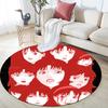 Perfect Blue2 Round Area Rug,Carpet Rug for Living Room Bedroom Sofa Playroom Decor,Non-slip Floor Mat